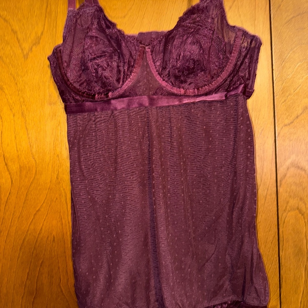 Luxurious Plum Lace Chemise